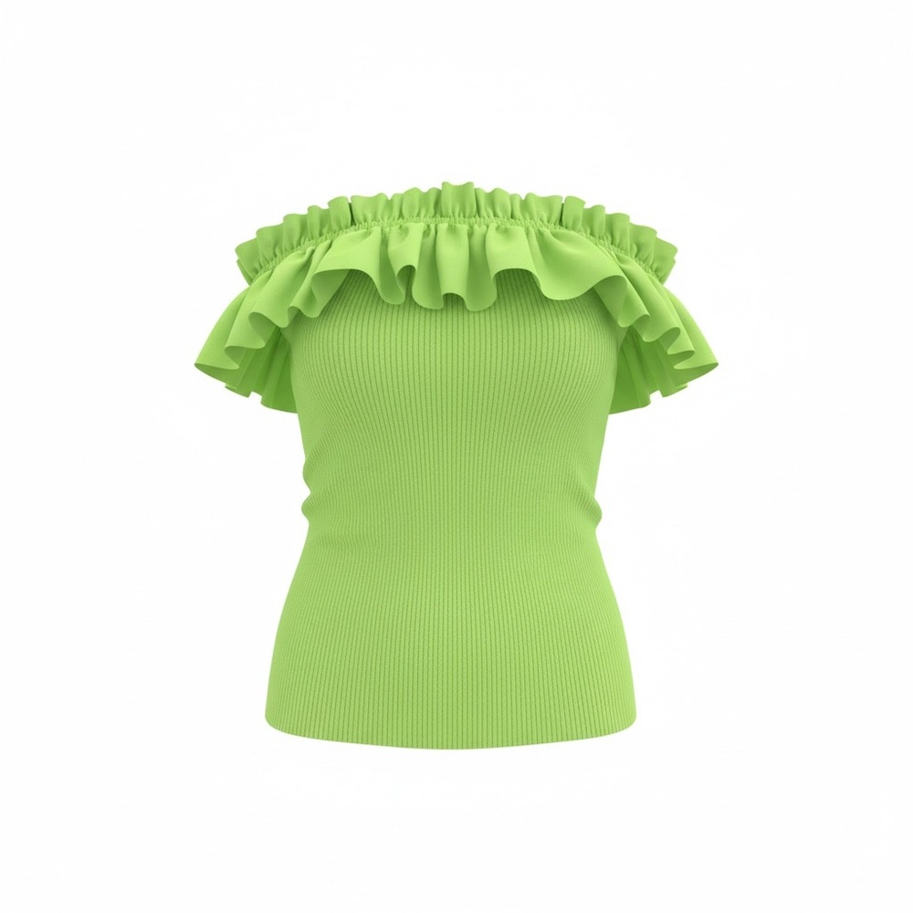 Ruffled Strapless Top-NWT